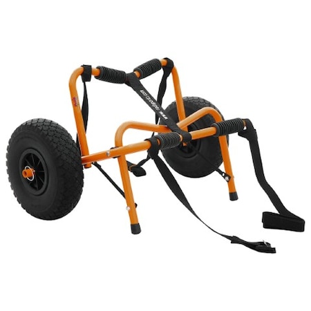 1235 Leisure Sports Kayak Trolley Pro Premium Kayak Cart Airless Tires 150 LB Cap Orange